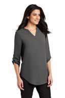 Port Authority Ladies 3/4-Sleeve Tunic Blouse. LW701