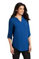 Port Authority Ladies 3/4-Sleeve Tunic Blouse. LW701