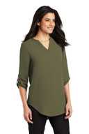 Port Authority Ladies 3/4-Sleeve Tunic Blouse. LW701
