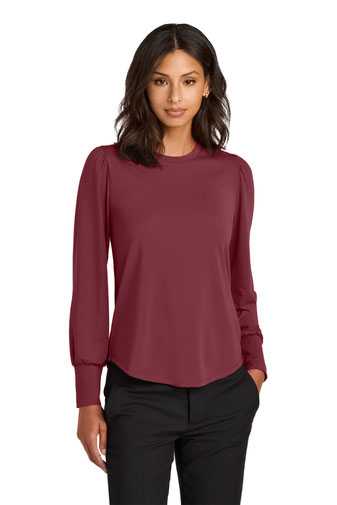 Mercer+Mettle &#174;  Women's Stretch Jersey Long Sleeve Blouson Top MM1019