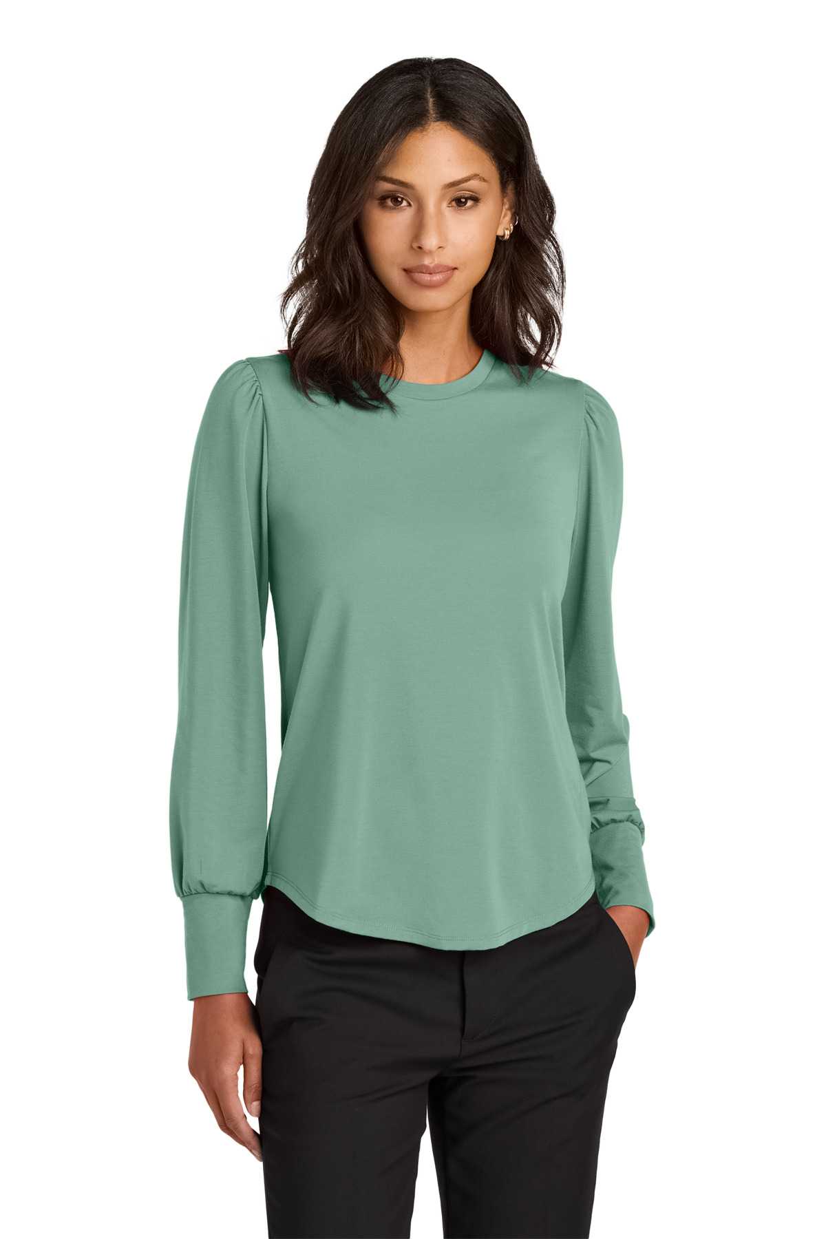 Mercer+Mettle &#174;  Women's Stretch Jersey Long Sleeve Blouson Top MM1019
