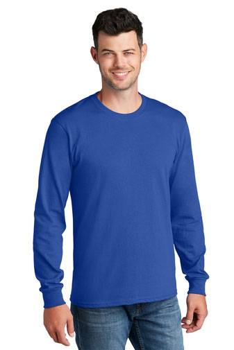 Port & Company® T-Shirt - Men's Long Sleeve Core Cotton Tee PC54LS