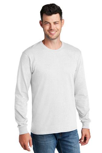 Port & Company® T-Shirt - Men's Long Sleeve Core Cotton Tee PC54LS