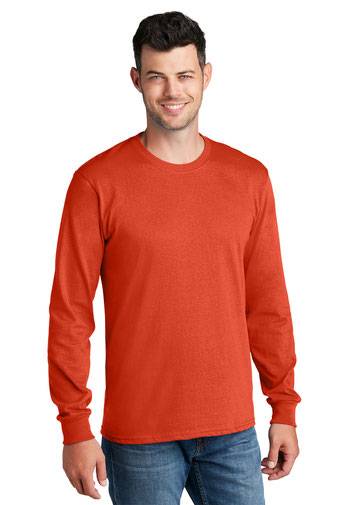 Port & Company® T-Shirt - Men's Long Sleeve Core Cotton Tee PC54LS