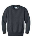 Port & Co ™  Youth Core Fleece Crewneck Pocket Sweatshirt PC78YPKT