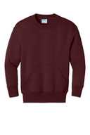 Port & Co ™  Youth Core Fleece Crewneck Pocket Sweatshirt PC78YPKT