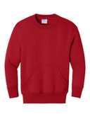 Port & Co ™  Youth Core Fleece Crewneck Pocket Sweatshirt PC78YPKT