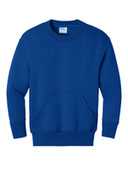 Port & Co ™  Youth Core Fleece Crewneck Pocket Sweatshirt PC78YPKT