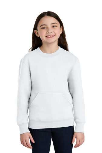 Port & Co &#153;  Youth Core Fleece Crewneck Pocket Sweatshirt PC78YPKT