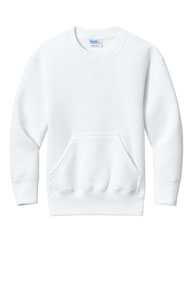 Port & Co ™  Youth Core Fleece Crewneck Pocket Sweatshirt PC78YPKT