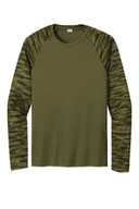 Sport-Tek ®  Drift Camo Colorblock Long Sleeve Tee ST376LS