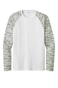 Sport-Tek ®  Drift Camo Colorblock Long Sleeve Tee ST376LS