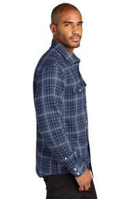 Port Authority Long Sleeve Ombre Plaid Shirt W672