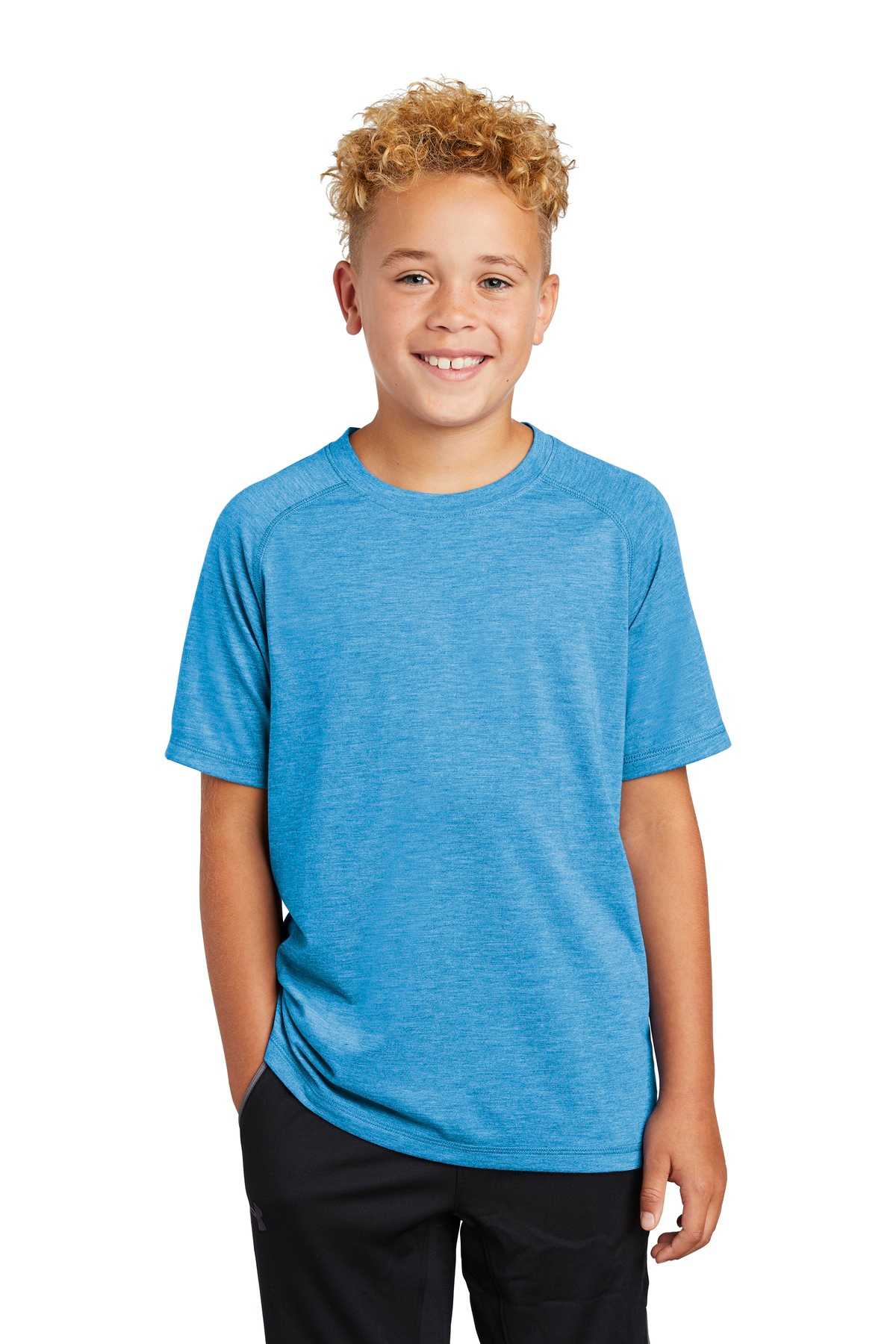 Sport-Tek  &#174;  Youth PosiCharge  &#174;  Tri-Blend Wicking Raglan Tee. YST400