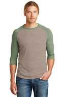 Alternative Dugout 3/4-Sleeve Vintage 50/50 Tee. AA5057