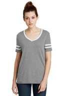 Alternative Women's Varsity Vintage 50/50 Tee. AA5058