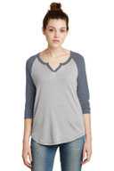 Alternative Women's Outfield 3/4-Sleeve Vintage 50/50 Tee. AA5060