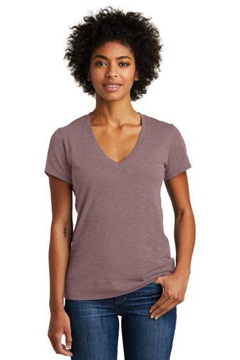 Alternative Women's Weathered Slub So-Low V-Neck Tee. AA6097