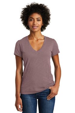 Alternative Women's Weathered Slub So-Low V-Neck Tee. AA6097 Alternative Women's Weathered Slub So-Low V-Neck Tee. AA6097