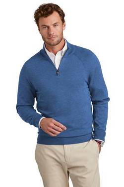Brooks Brothers ® Cotton Stretch 1/4-Zip Sweater BB18402 Brooks Brothers ® Cotton Stretch 1/4-Zip Sweater BB18402