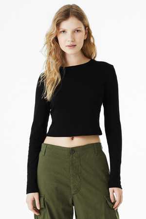 BELLA+CANVAS ®  Women's Micro Rib Long Sleeve Baby Tee BC1501