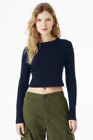 BELLA+CANVAS ®  Women's Micro Rib Long Sleeve Baby Tee BC1501