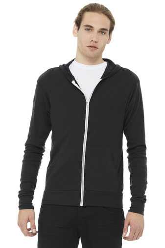 BELLA+CANVAS  &#174;  Unisex Triblend Full-Zip Lightweight Hoodie. BC3939