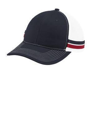 Port Authority Two-Stripe Snapback Trucker Cap. C113