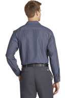 Red Kap ®  Long Size, Long Sleeve Striped Industrial Work Shirt. CS10LONG