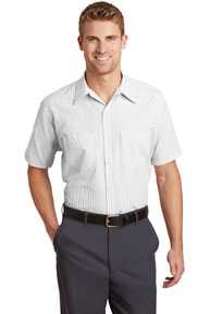 Red Kap ®  - Short Sleeve Striped Industrial Work Shirt.  CS20