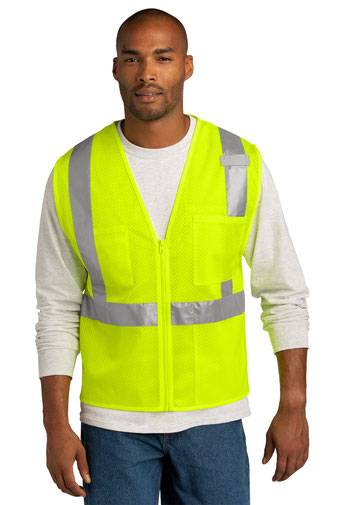CornerStone  ®  ANSI 107 Class 2 Mesh Zippered Vest. CSV102