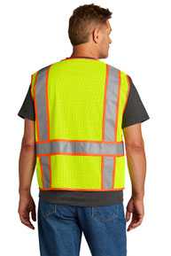 CornerStone  ®  ANSI 107 Class 2 Mesh Zippered Two-Tone Vest. CSV103