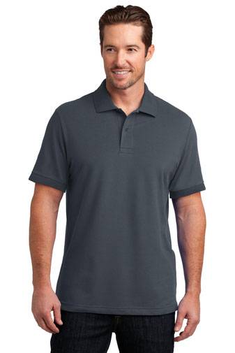 DISCONTINUED  District Made ®  Mens Stretch Pique Polo. DM325