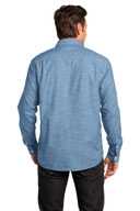 DISCONTINUED  District Made® - Mens Long Sleeve Washed Woven Shirt. DM3800