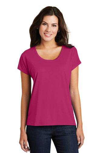 District  ®  Women's Drapey Dolman Tee. DM412