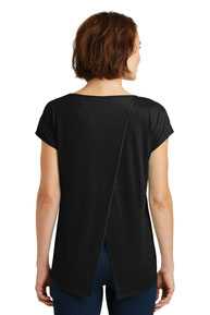 District  ®  Women's Drapey Cross-Back Tee. DM416
