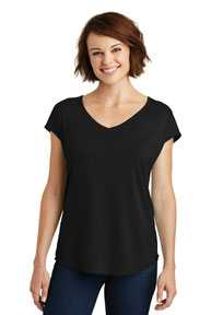 District  ®  Women's Drapey Cross-Back Tee. DM416