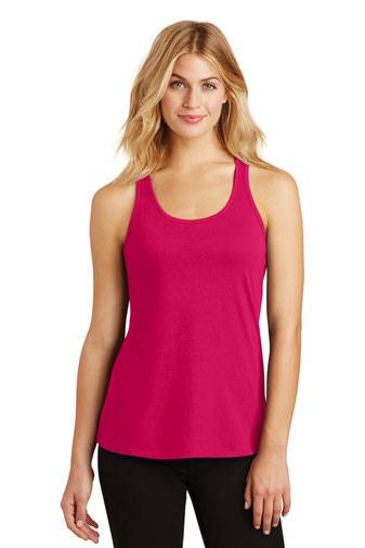 DISCONTINUED  District Made ®  Ladies 60/40 Gathered Racerback Tank. DM420