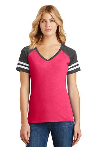 District  ®  Women's Game V-Neck Tee. DM476