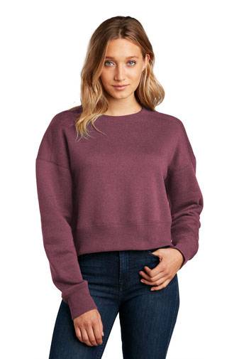 District  ®  Women's Perfect Weight  ®  Fleece Cropped Crew DT1105