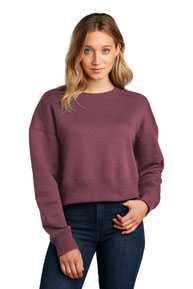 District  ®  Women's Perfect Weight  ®  Fleece Cropped Crew DT1105