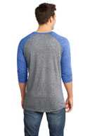 DISCONTINUED  District ®  - Young Mens Microburn ®  3/4-Sleeve Raglan Tee. DT162