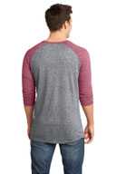 DISCONTINUED  District ®  - Young Mens Microburn ®  3/4-Sleeve Raglan Tee. DT162