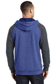 District ®  Young Mens Lightweight Fleece Raglan Hoodie.  DT196