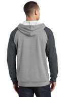 District ®  Young Mens Lightweight Fleece Raglan Hoodie.  DT196
