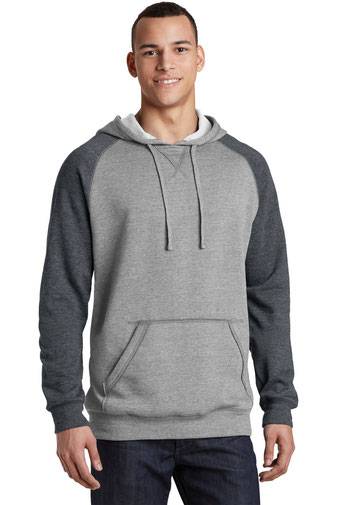 District ®  Young Mens Lightweight Fleece Raglan Hoodie.  DT196