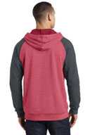 District ®  Young Mens Lightweight Fleece Raglan Hoodie.  DT196