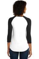 District ®  Women's Fitted Very Important Tee ®  3/4-Sleeve Raglan. DT6211