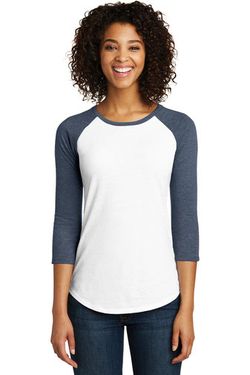 District ® Women's Fitted Very Important Tee ® 3/4-Sleeve Raglan. DT6211 District ® Women's Fitted Very Important Tee ® 3/4-Sleeve Raglan. DT6211
