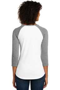 District ®  Women's Fitted Very Important Tee ®  3/4-Sleeve Raglan. DT6211